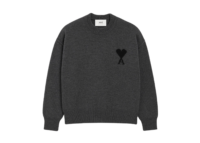ami paris ami de coeur crewneck sweater grey 1 1