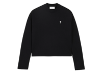 ami paris ami de coeur cropped sweatshirt black 1 1