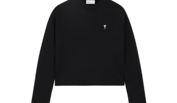 Ami Paris Ami De Coeur Cropped Sweatshirt Black