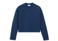 ami paris ami de coeur cropped sweatshirt blue 1 1
