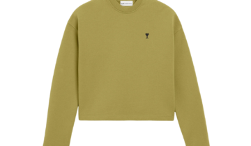 Ami Paris Ami De Coeur Cropped Sweatshirt Green