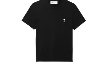 Ami Paris Ami De Coeur Cropped T-Shirt Black