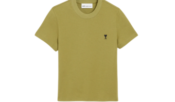 Ami Paris Ami De Coeur Cropped T-Shirt Green