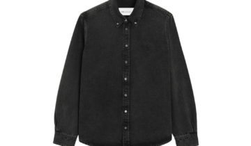 Ami Paris Ami De Coeur Denim Shirt Black