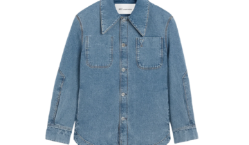 Ami Paris Ami De Coeur Denim Worker Overshirt Blue