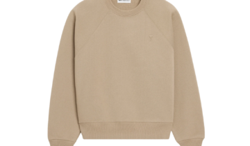 Ami Paris Ami De Coeur Embossed Sweatshirt Beige