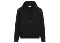 ami paris ami de coeur hoodie black red 1 1