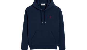 Ami Paris Ami De Coeur Hoodie Blue Red
