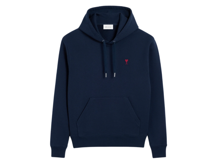 ami paris ami de coeur hoodie blue red 1 1
