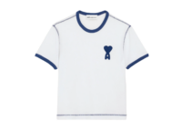 Ami Paris Ami De Coeur Knitted Patch T-Shirt White