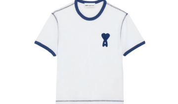 Ami Paris Ami De Coeur Knitted Patch T-Shirt White