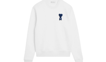 Ami Paris Ami De Coeur Knitted Sweatshirt White