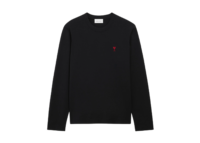 Ami Paris Ami De Coeur Long Sleeve T-Shirt Black Red