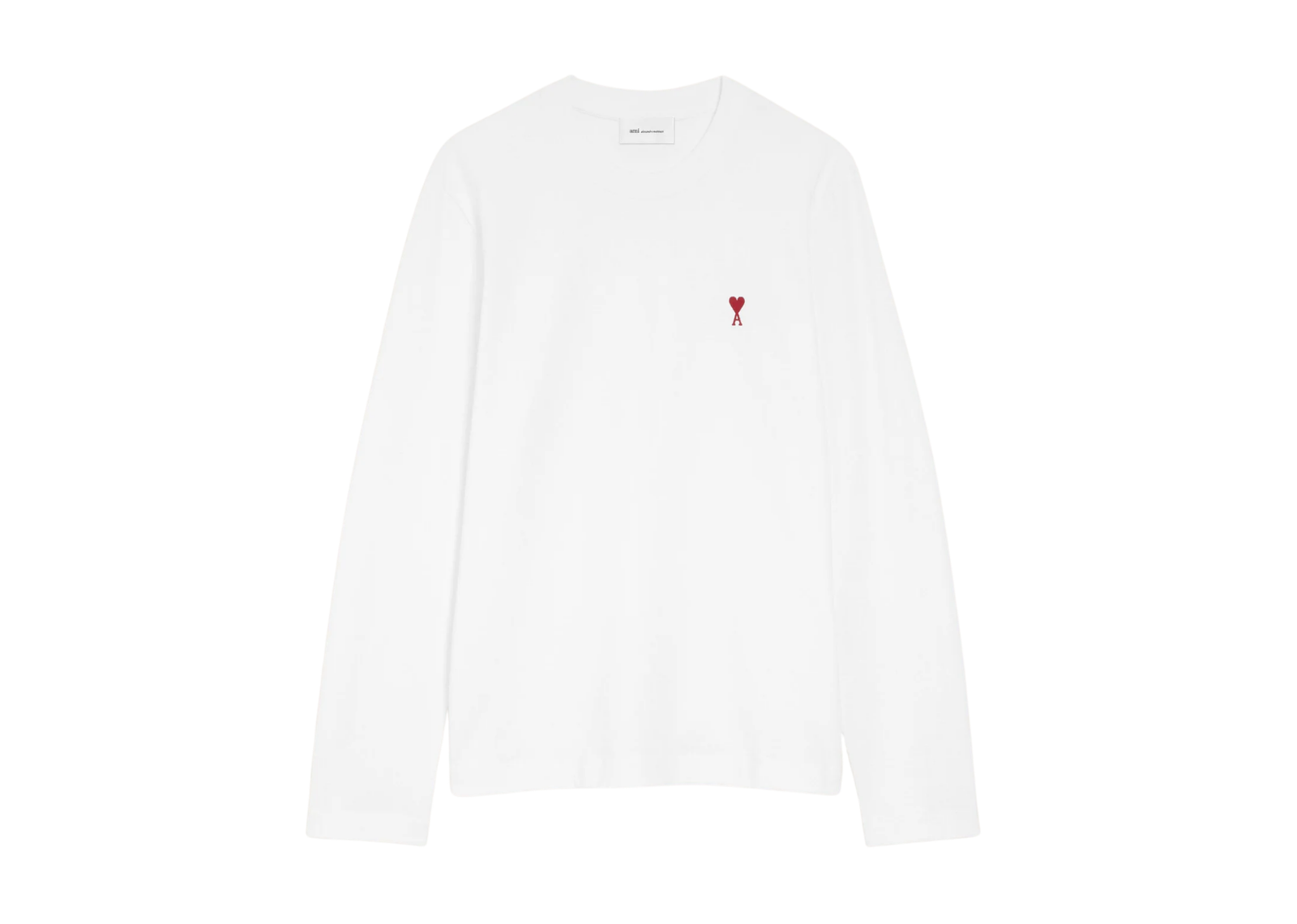 ami paris ami de coeur long sleeve t shirt white 1 1