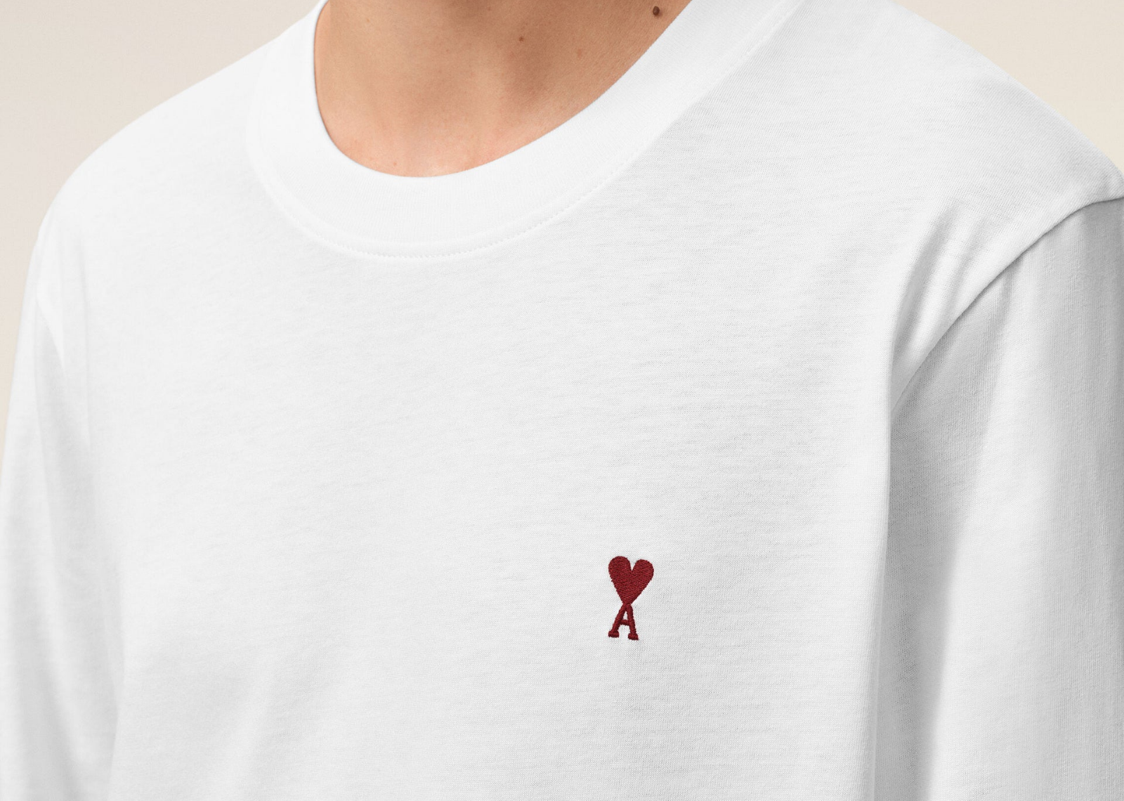 ami paris ami de coeur long sleeve t shirt white 3 1