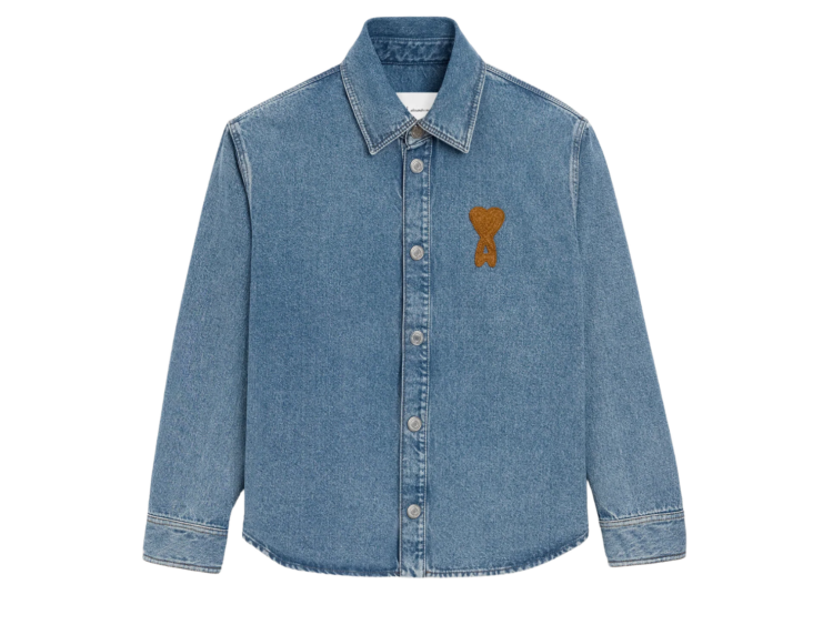 ami paris ami de coeur overshirt blue 1 1