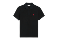 Ami Paris Ami De Coeur Polo Shirt Black Red