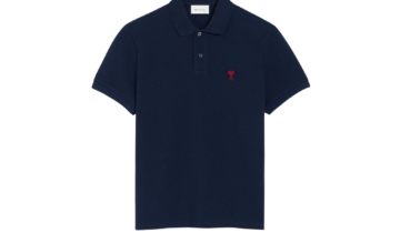 Ami Paris Ami De Coeur Polo Shirt Blue Red