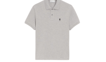 Ami Paris Ami De Coeur Polo Shirt Grey