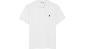Ami Paris Ami De Coeur Polo Shirt White Red