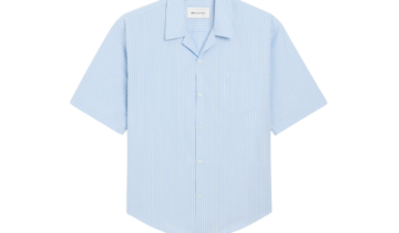 Ami Paris Ami De Coeur Short Sleeve Boxy Shirt Blue