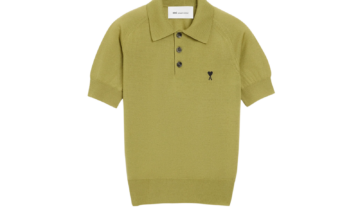 Ami Paris Ami De Coeur Short Sleeve Polo Green