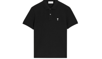 Ami Paris Ami De Coeur Short Sleeve Polo Shirt Black