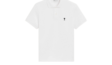 Ami Paris Ami De Coeur Short Sleeve Polo White
