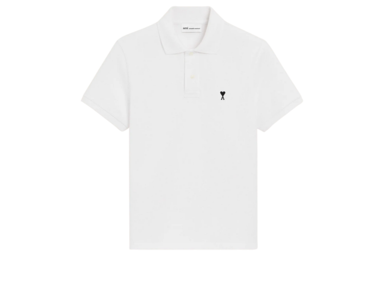 ami paris ami de coeur short sleeve polo white 1 1