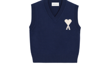 Ami Paris Ami De Coeur Sleeveless Crewneck Sweater Blue