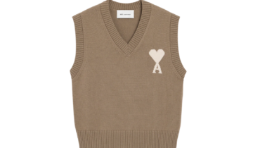 Ami Paris Ami De Coeur Sleeveless Sweater Beige