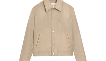 Ami Paris Ami De Coeur Stud Buttoned Jacket Beige