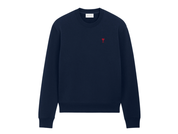ami paris ami de coeur sweatshirt blue red 1 1