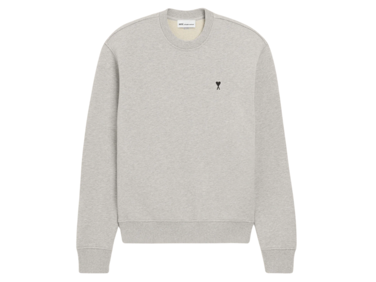 ami paris ami de coeur sweatshirt grey 1 1