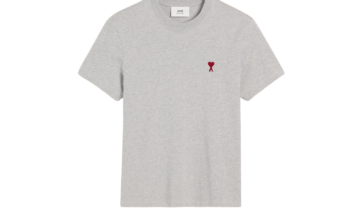 Ami Paris Ami De Coeur T-Shirt Grey Red