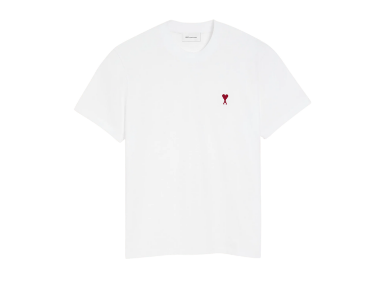 ami paris ami de coeur t shirt white red 1 1
