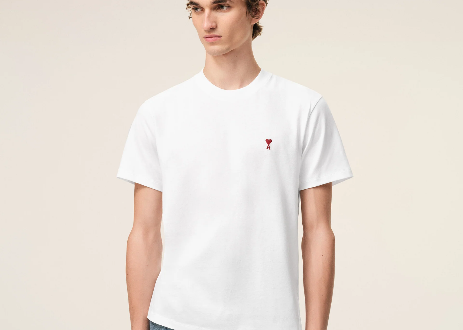 ami paris ami de coeur t shirt white red 3 1