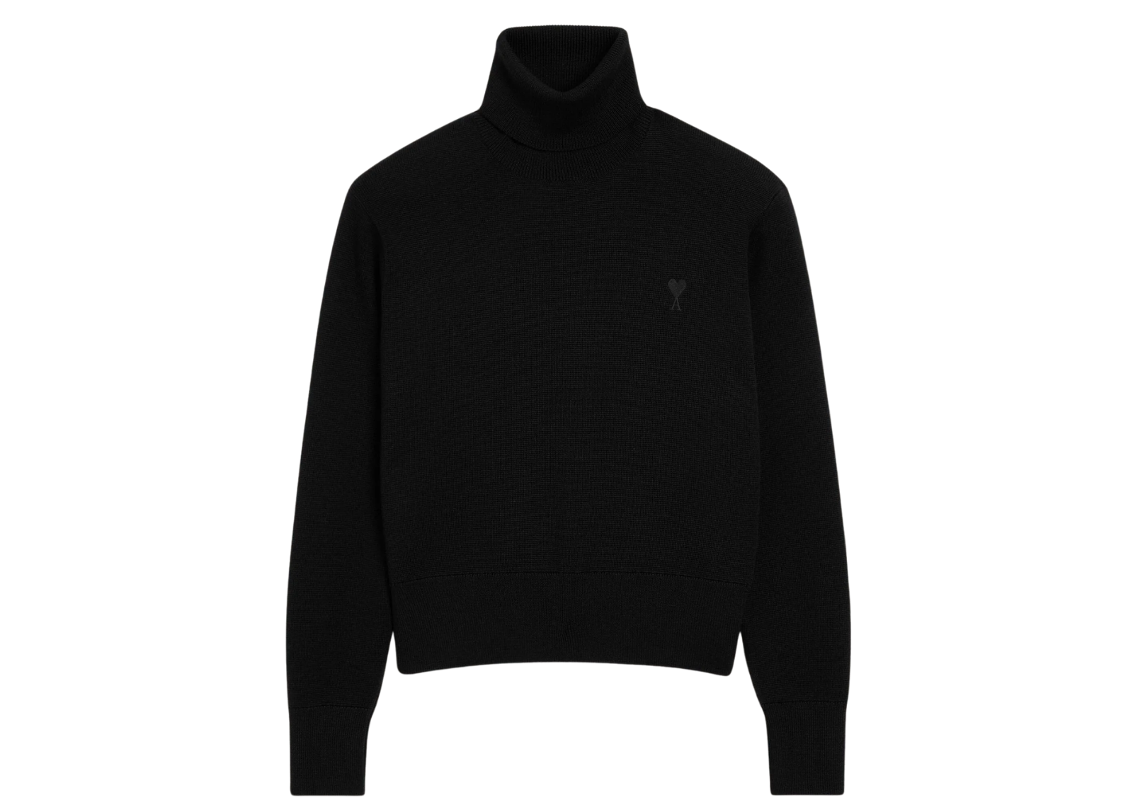 ami paris ami de coeur turtle neck sweater black 1 1
