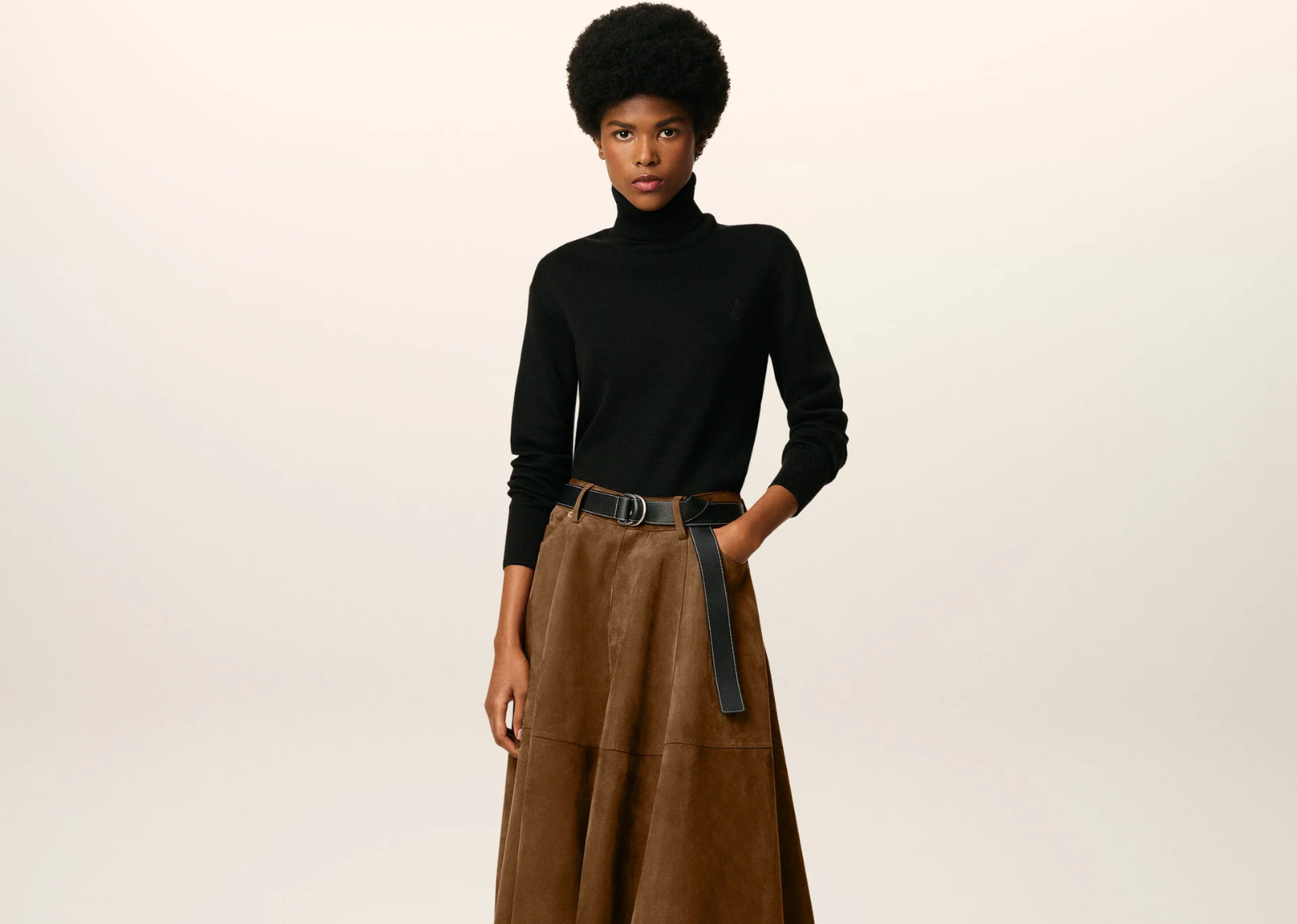 ami paris ami de coeur turtle neck sweater black 2 1