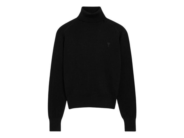 ami paris ami de coeur turtle neck sweater blackblack 1 1