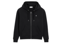 ami paris ami de coeur zipped hoodie black 1 1