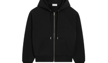 Ami Paris Ami De Coeur Zipped Hoodie Cotton Black