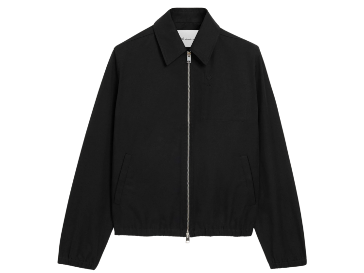 ami paris ami de coeur zipped jacket black 1 1