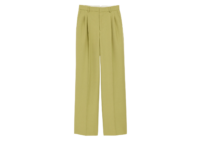 Ami Paris New Wool Low Waist Wide Trousers Green