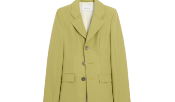 Ami Paris New Wool Single Breasted Fitted Jacket Green