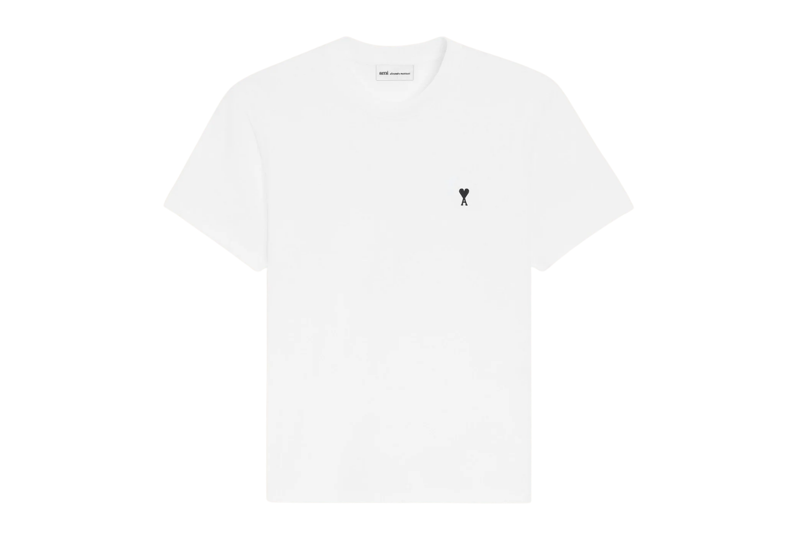 ami paris white cotton ami de coeur t shirt 1 1