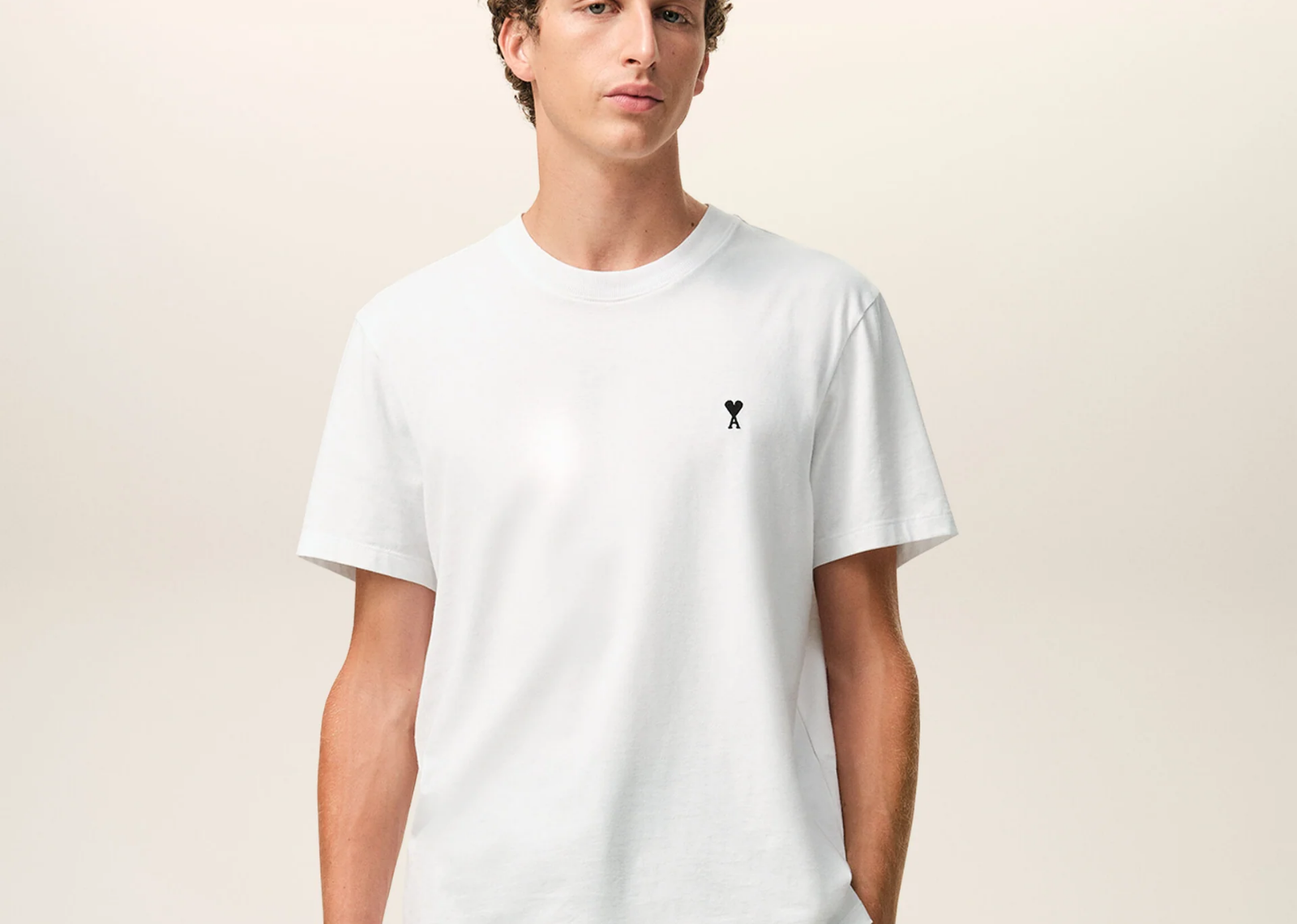 ami paris white cotton ami de coeur t shirt 2 1