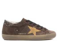 Golden Goose Super-Star Brown Suede Glitter Star (W)
