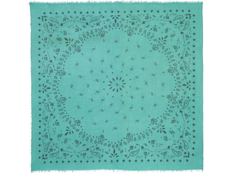 kujten extra large cashmere bandana effy emerald green 1 1
