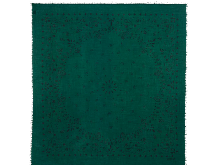 kujten extra large cashmere bandana effy forest green 1 1